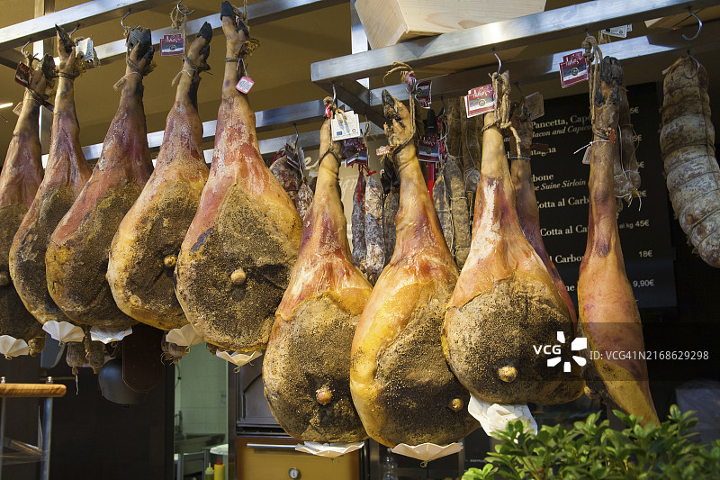 哈蒙（西班牙语，意为火腿），西班牙美食中的传统肉类图片素材