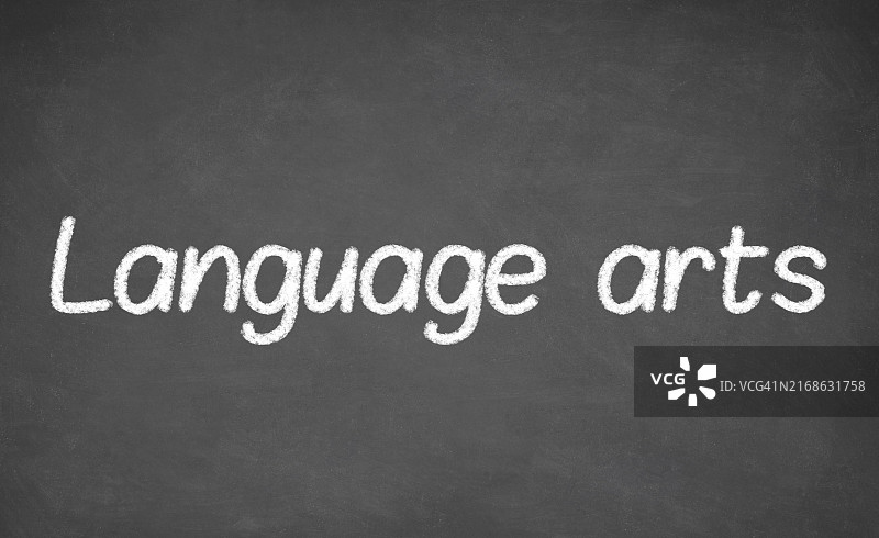 黑板上的语言艺术课程图片素材