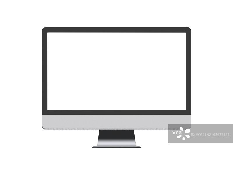 白色背景上的电脑显示器图片素材