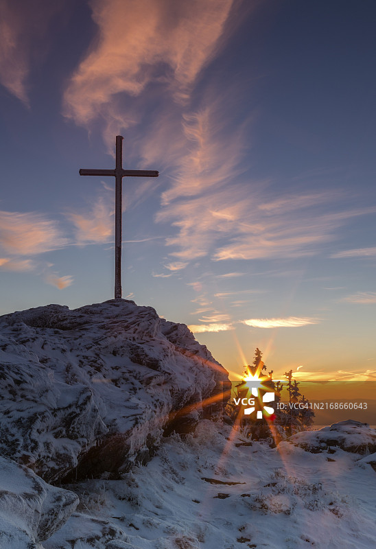 格罗ßer阿伯峰日出图片素材