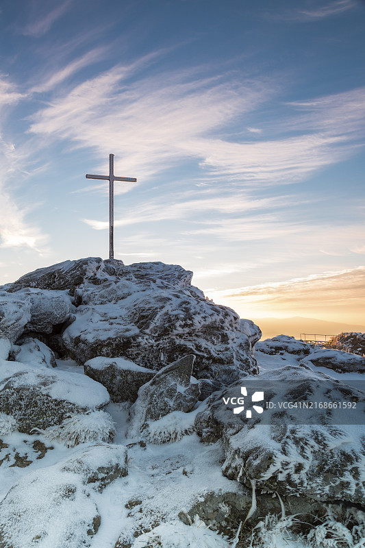 格罗ßer阿伯峰日出图片素材