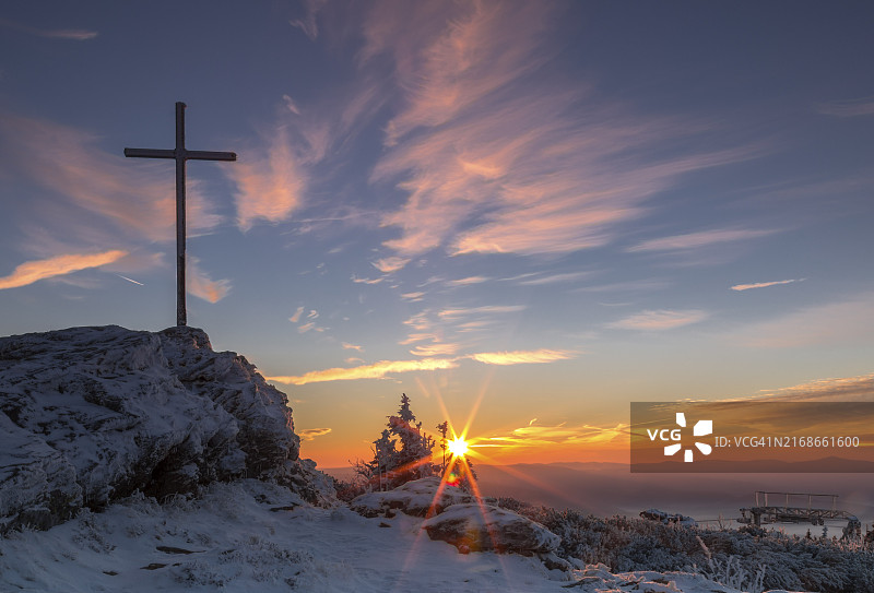 格罗ßer阿伯峰日出图片素材