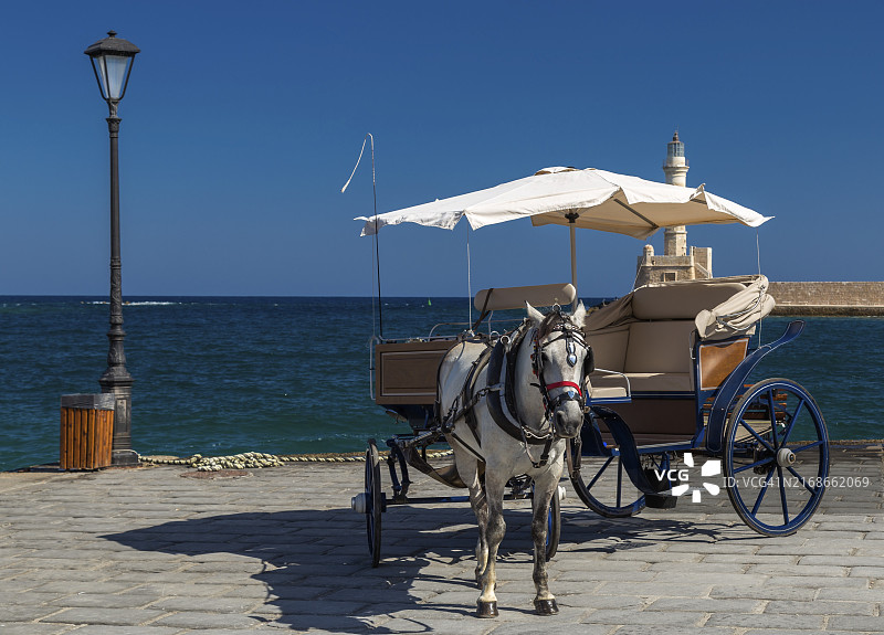 克里特岛哈尼亚港图片素材