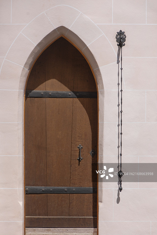 德国魏斯格贝尔巷的历史门铃前门图片素材