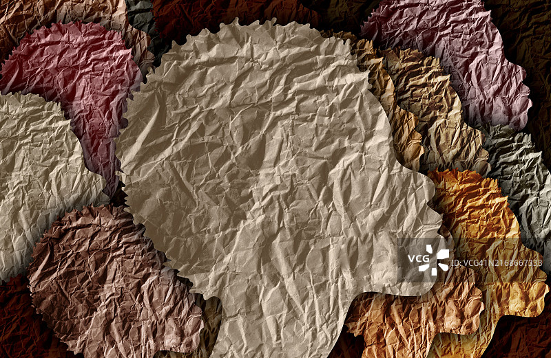 国际社会中的不同文化理念：多元文化女性剪影图片素材