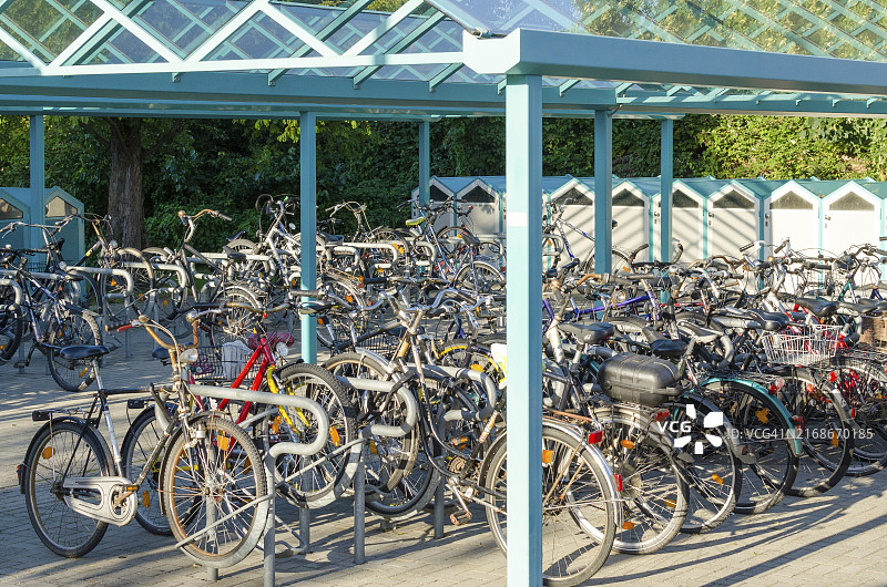 自行车停车架图片素材