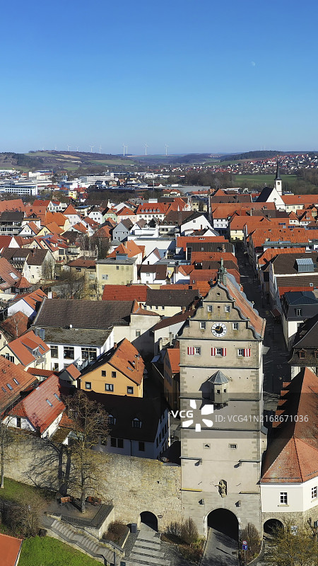 德国巴特诺伊施塔特历史老城中心俯瞰图图片素材