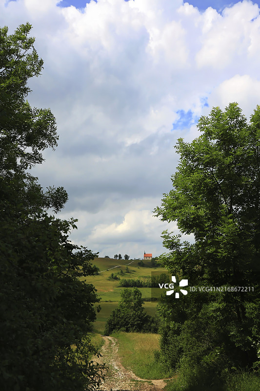 弗兰肯瑞士如梦似幻的瓦尔伯拉景观图片素材