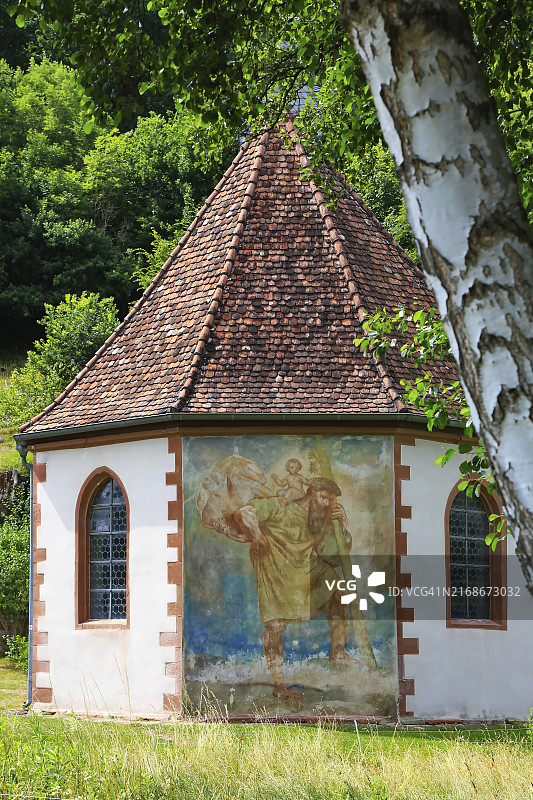 阿莫斯布伦教堂：阿莫尔巴赫镇的景点，位于下弗兰肯图片素材