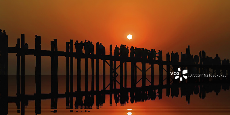 U型腿桥图片素材