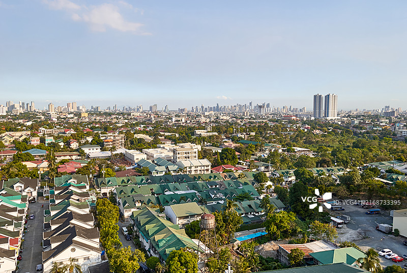 晴空下的马尼拉天际线图片素材