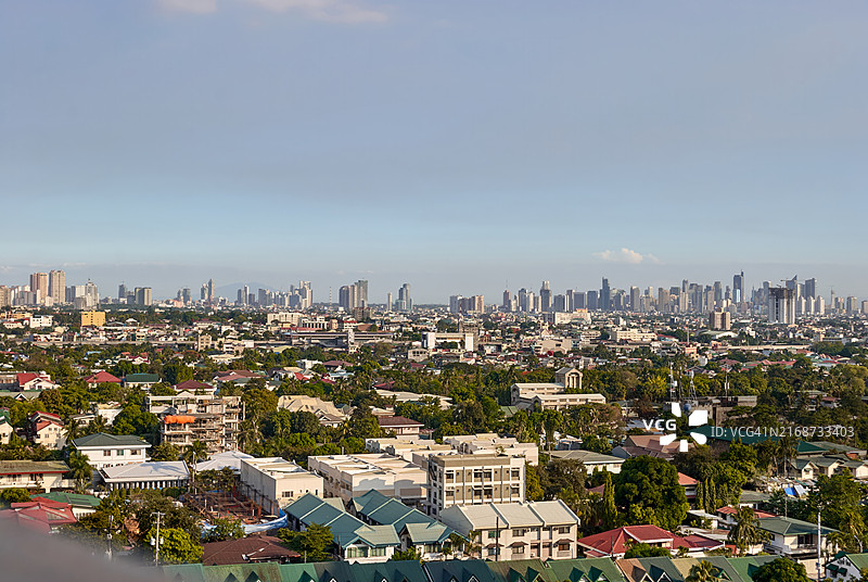 晴空下的马尼拉天际线图片素材