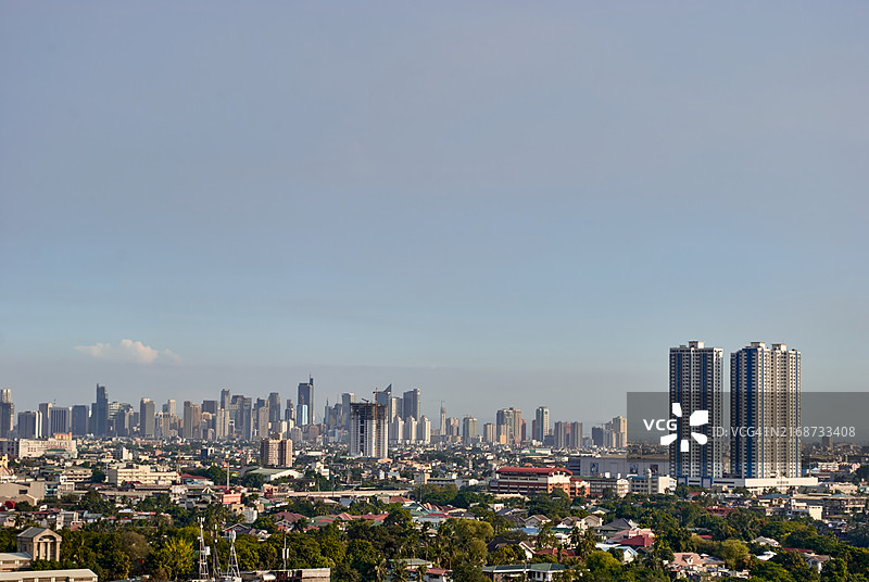 晴空下的马尼拉天际线图片素材