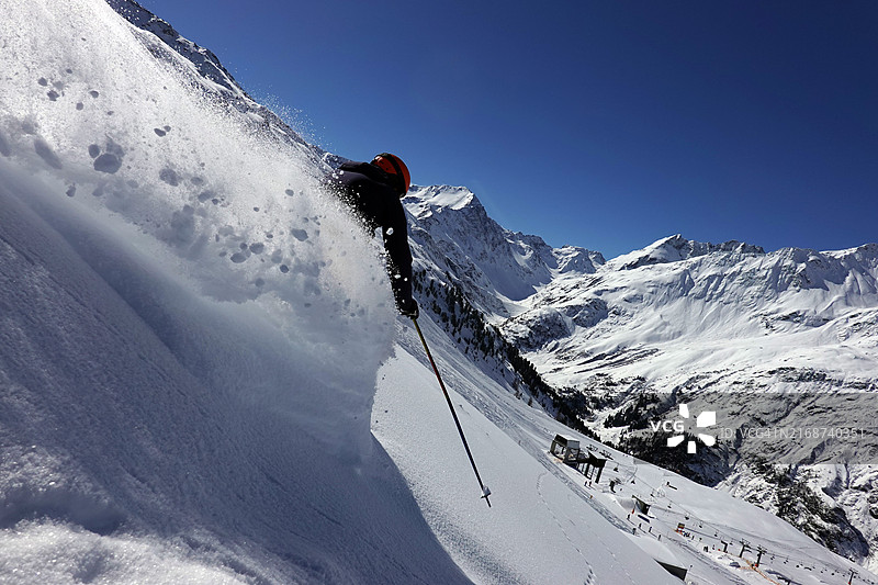 在奥地利圣安东滑雪图片素材