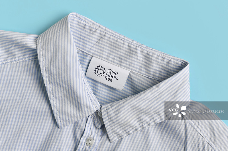 带有“无童工”字样的服装标签图片素材
