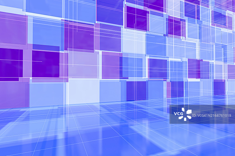 梦幻彩色玻璃纹理空间3D渲染图片素材