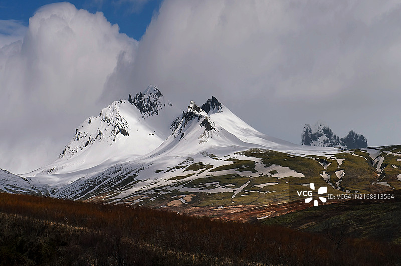 冰岛雪山风光图片素材