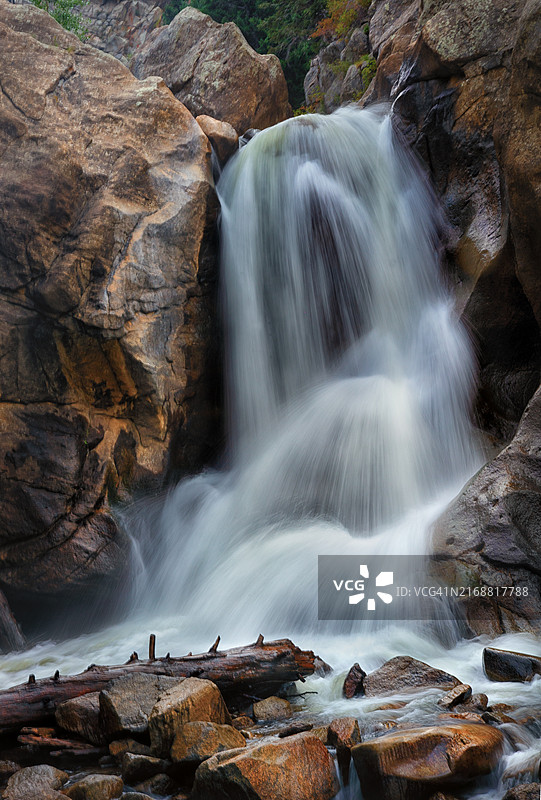 科罗拉多州博尔德市瀑布景色图片素材
