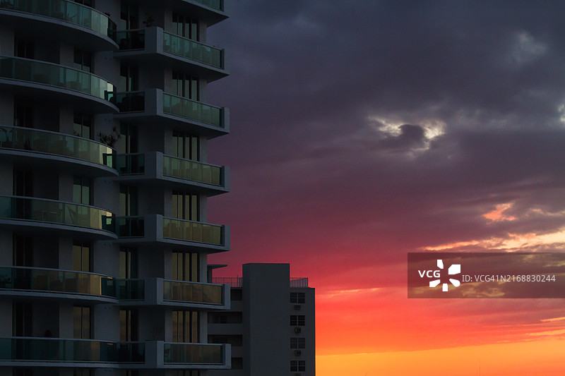 迈阿密壮丽日落图片素材