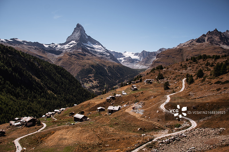 前往马特洪峰的路上图片素材