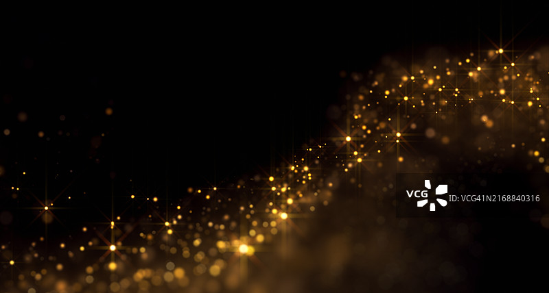 带有复制空间的金色闪光颗粒背景图片素材