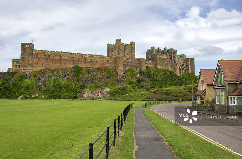 英国诺森伯兰郡班堡城堡图片素材