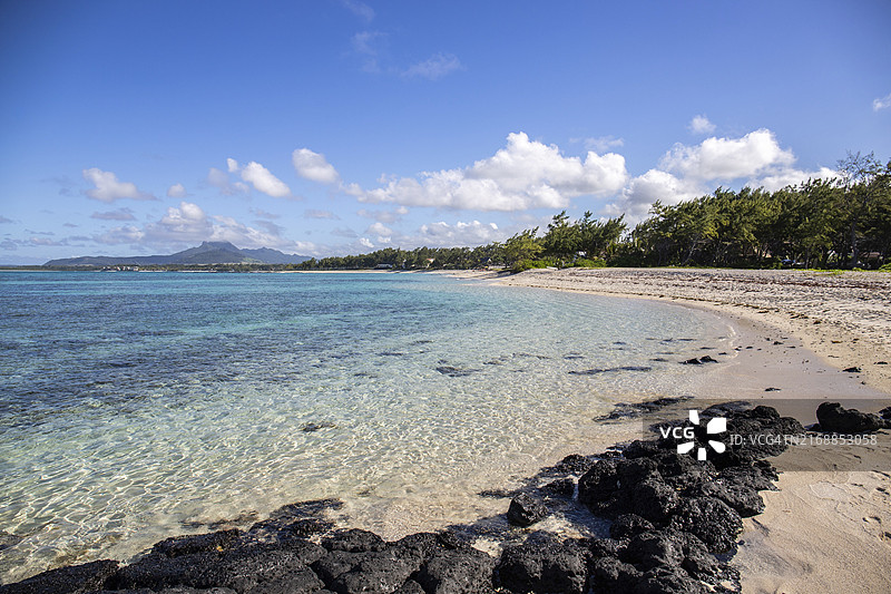 印度洋毛里求斯沙滩日出风光图片素材