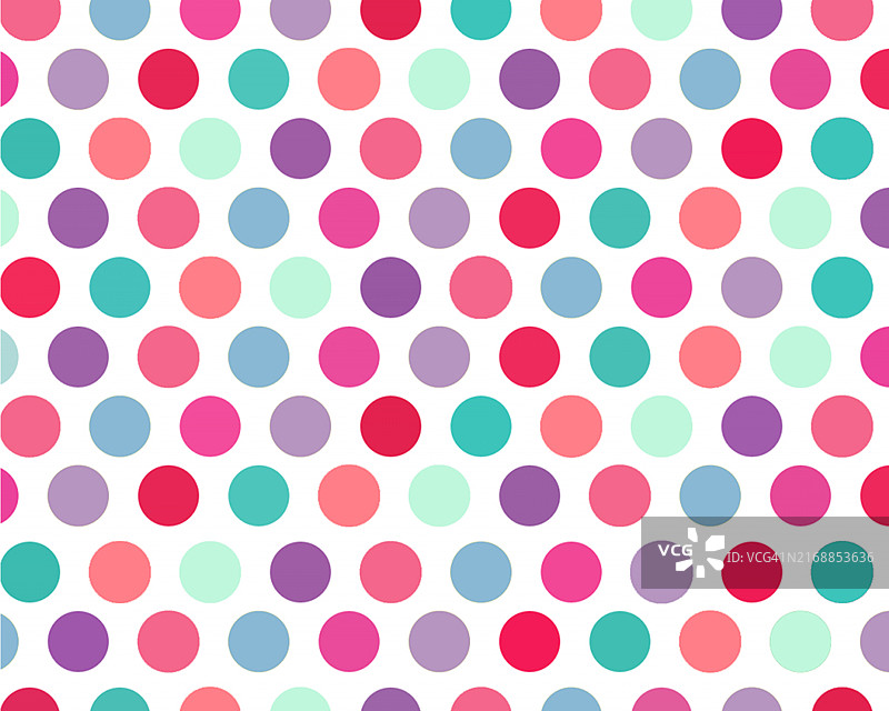 鲜艳的彩色波点图案图片素材