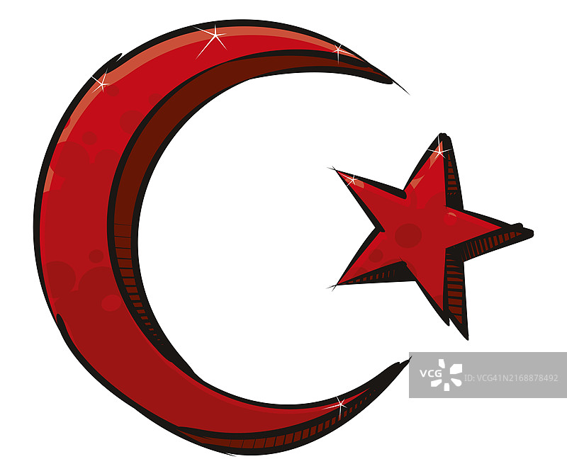 涂鸦风格的伊斯兰教标志图片素材