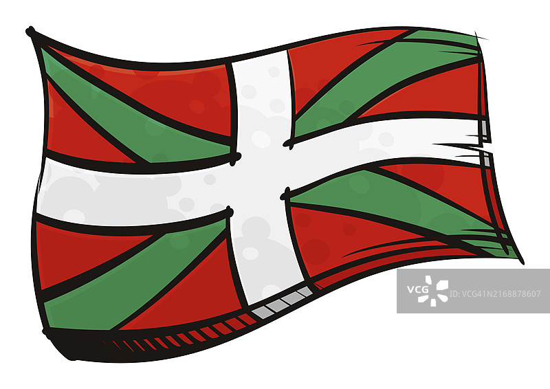 巴斯克地区涂鸦风格旗帜图片素材