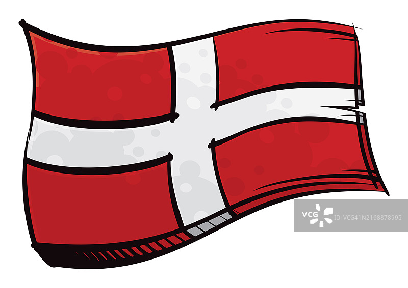 涂鸦风格的法国萨伏依公国旗帜图片素材