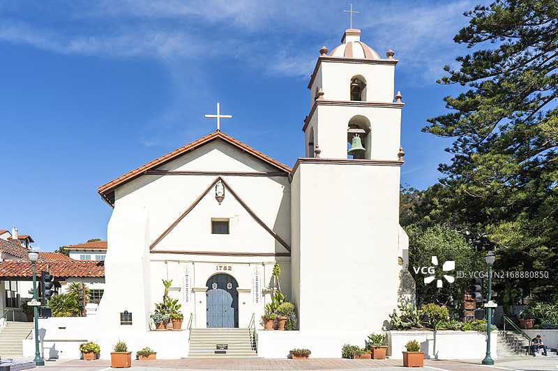 加利福尼亚州文图拉圣布埃纳文图拉历史使命大教堂图片素材