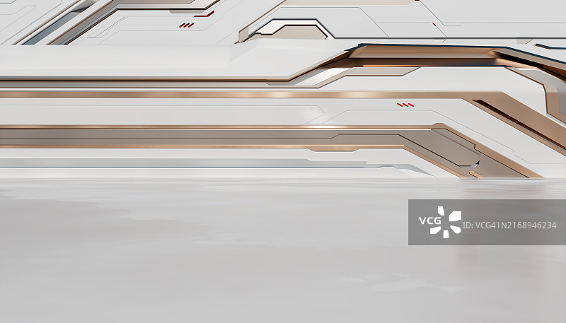 未来科幻建筑中的抽象走廊图片素材