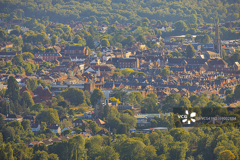 从盒子山看多金，英国萨里图片素材