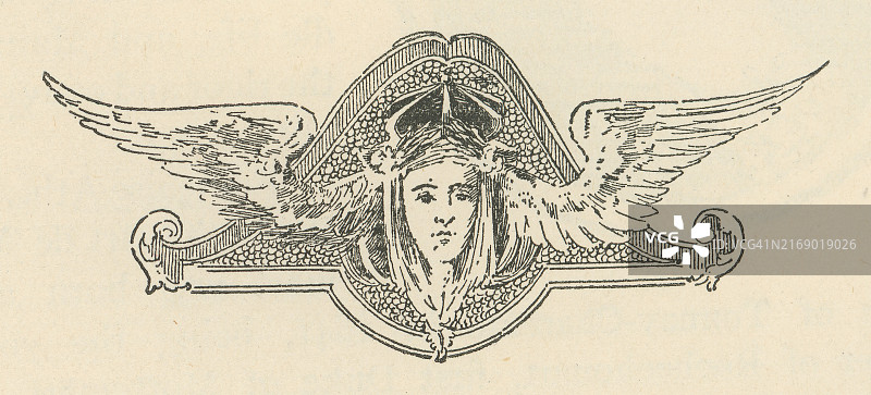 装饰性背景老式雕刻插图图片素材