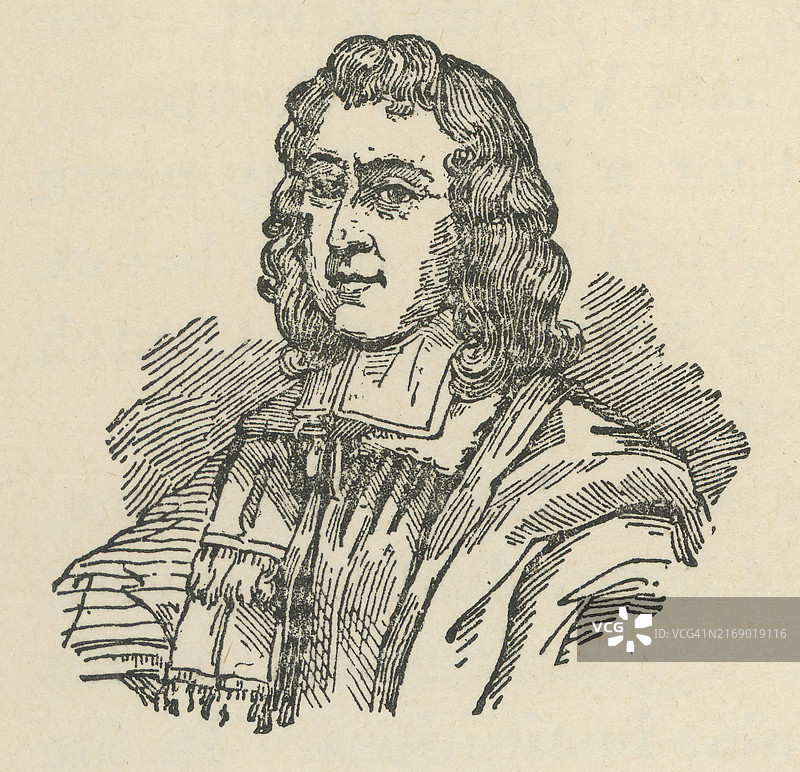 第二代巴尔的摩男爵塞西尔·卡尔弗特肖像（英国贵族，马里兰省第一任领主）图片素材