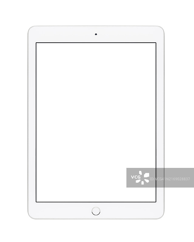 白色背景上的空白屏幕iPad图片素材
