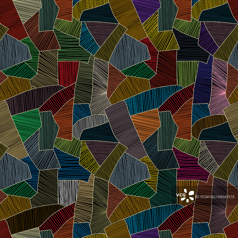 彩色抽象艺术纺织矢量无缝拼布图案背景图片素材