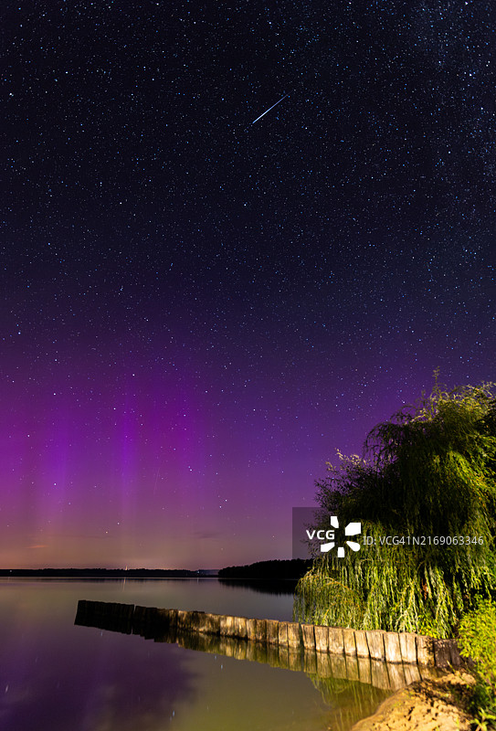 夜景湖对天空图片素材