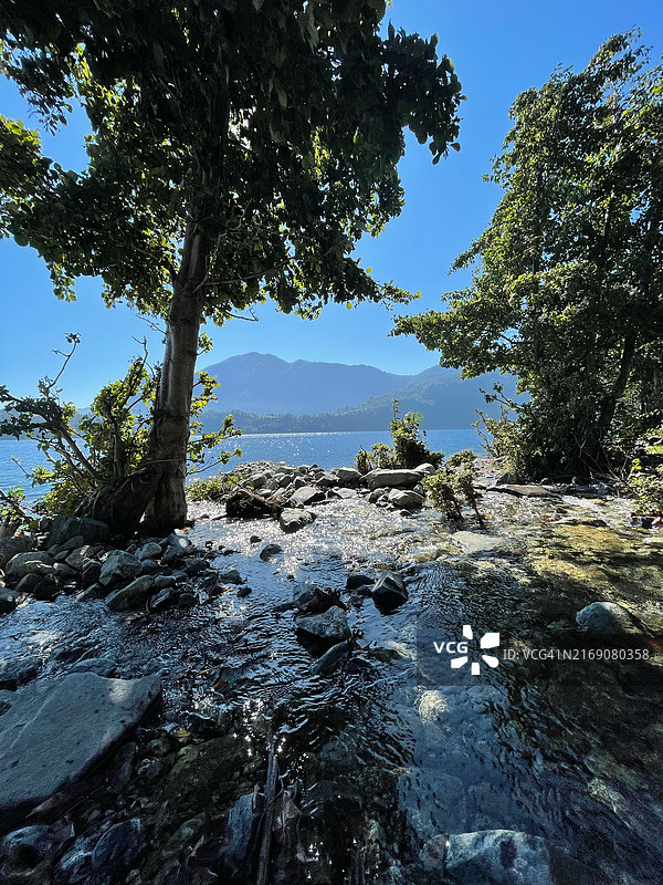 智利湖泊的风景图片素材