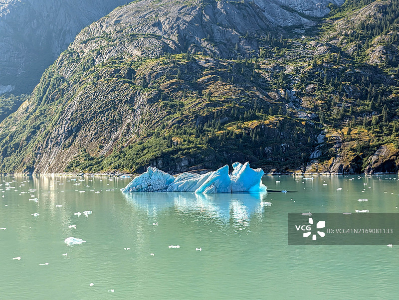 美国阿拉斯加州恩迪科特峡湾的浮冰图片素材
