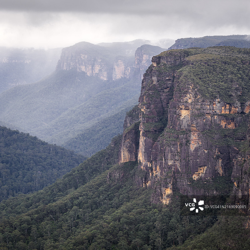 澳大利亚悉尼附近新南威尔士州蓝山的雾图片素材