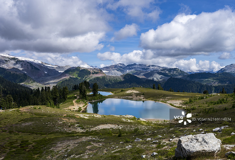 不列颠哥伦比亚省的雪山风光，加拿大图片素材
