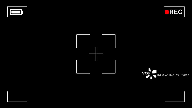 相机录制界面取景器，带数字对焦和曝光设置图片素材