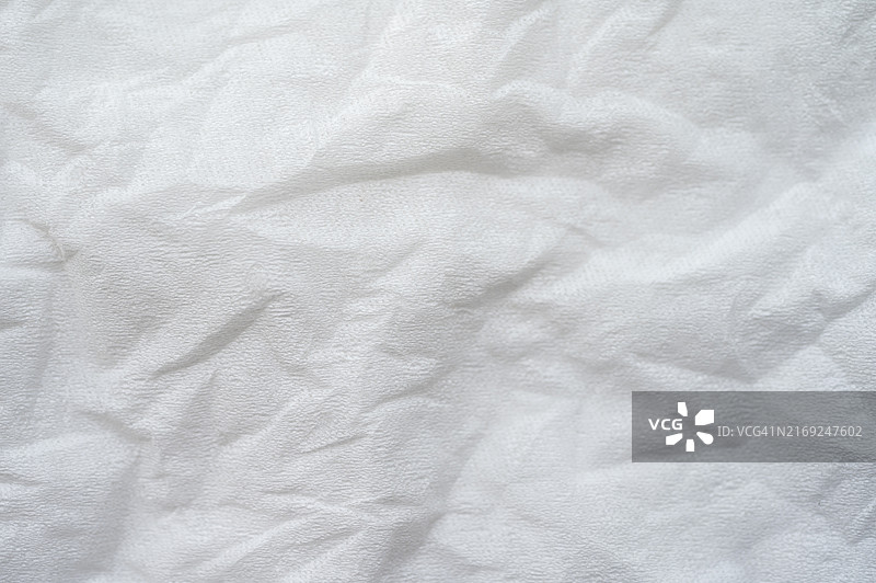 褶皱纸巾织物纹理背景全画幅照片图片素材