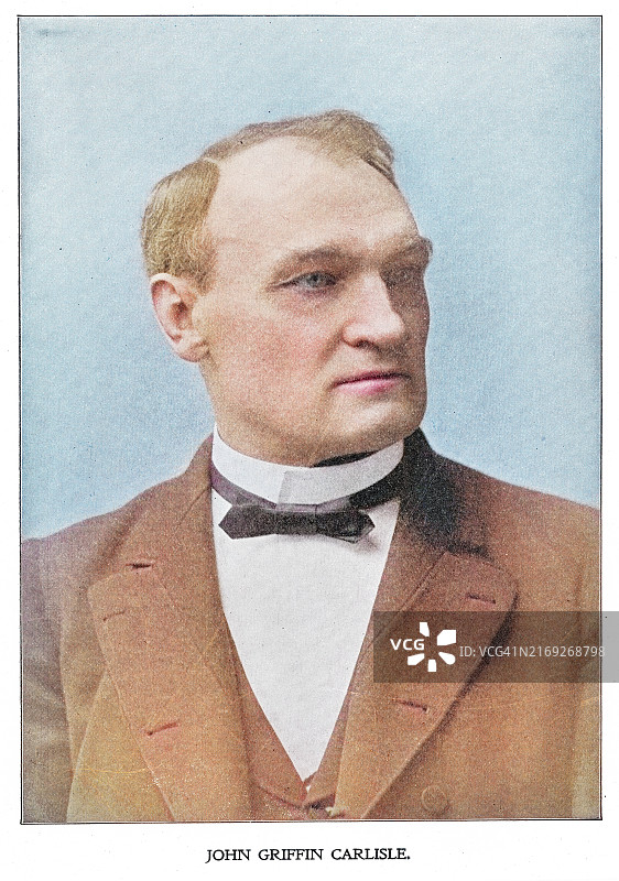 约翰·格里芬·卡莱尔肖像：美国律师和民主党政治家图片素材