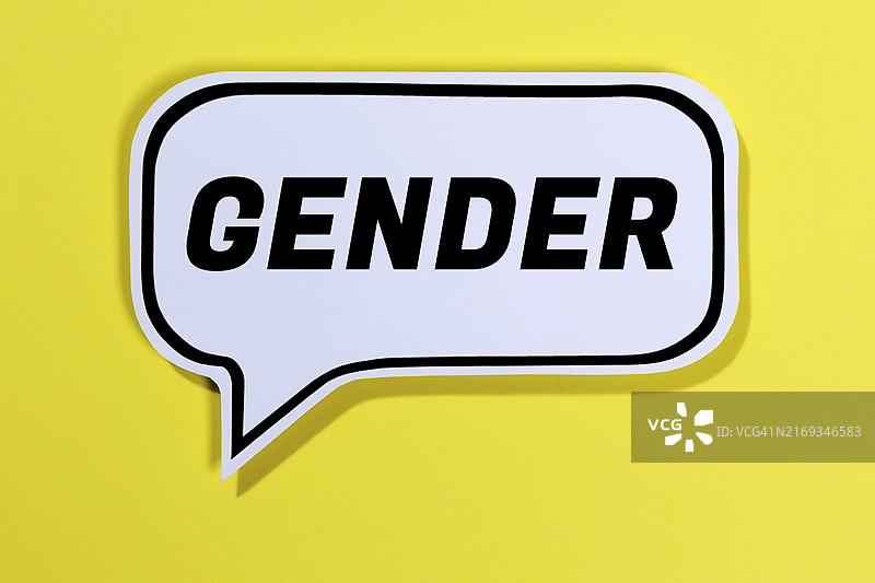 语音气泡交流概念中性别适当语言的性别符号图片素材