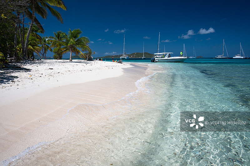 圣文森特和格林纳丁斯，托巴哥群岛美丽热带海滩图片素材