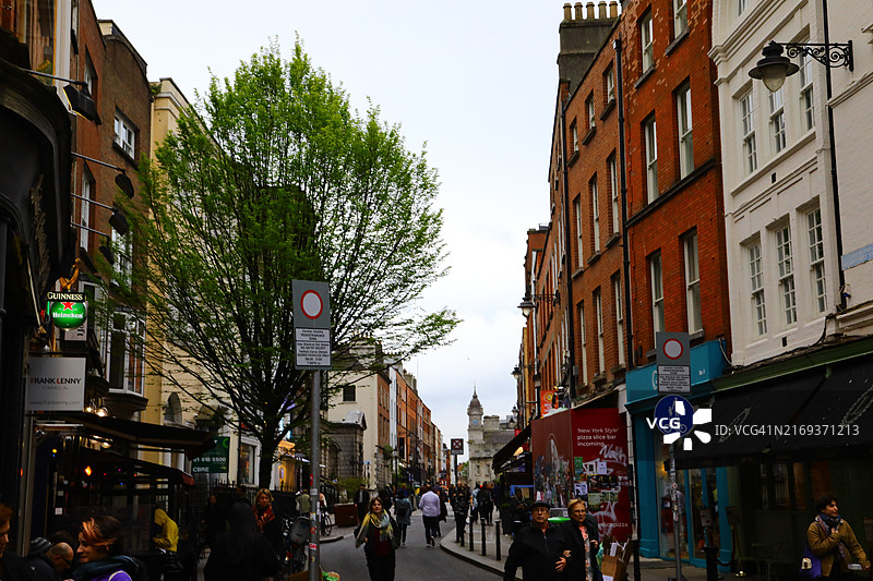 爱尔兰都柏林繁忙的街道图片素材