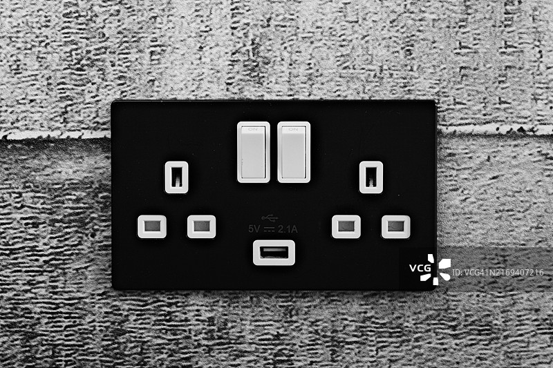 英国电源插座、灯和能源图片素材